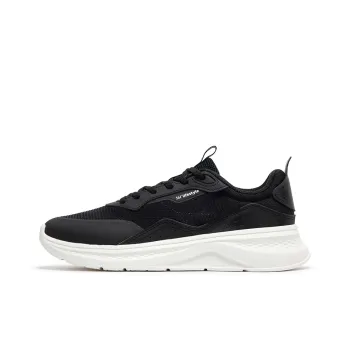 361° Anti Slip Wear Resistant Low Top Running Shoes Men's Black White