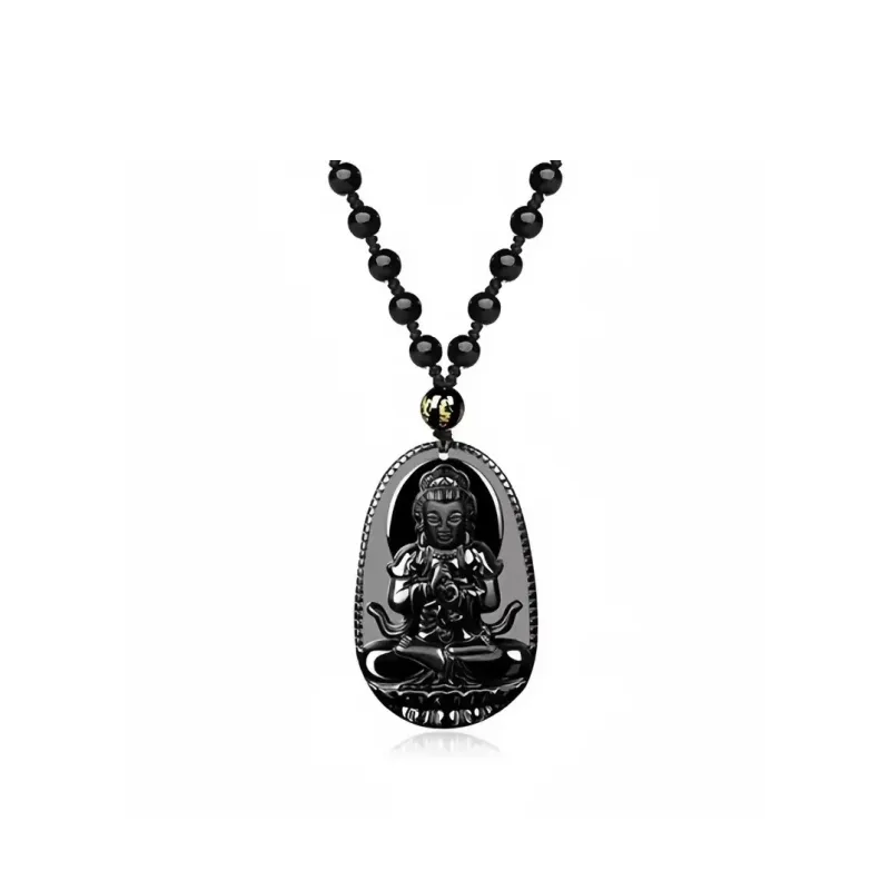 SUNFEEL Obsidian Necklaces Unisex-1