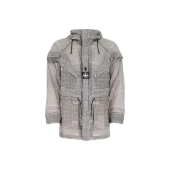 STONE ISLAND Reflective Grid Drawstring Jacket