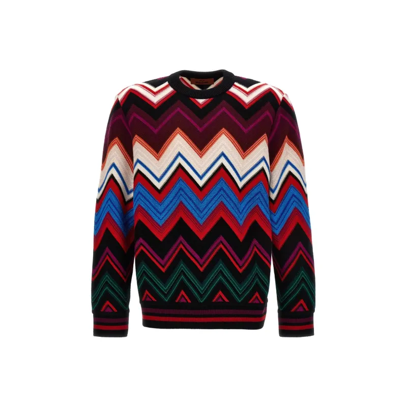 MISSONI Zigzag Crewneck Knitted Jumper-0