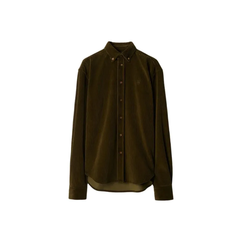 Burberry FW24 Shirt Men's Olive Green-0