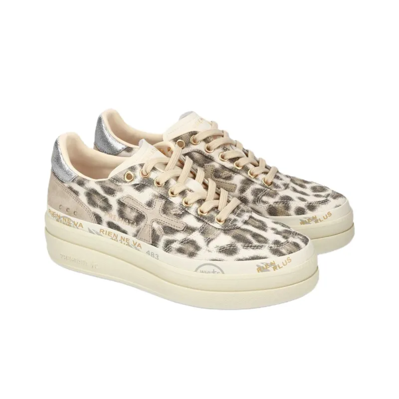 PREMIATA MICOL 7444 Low Top Casual Shoes Women's Leopard Print-3