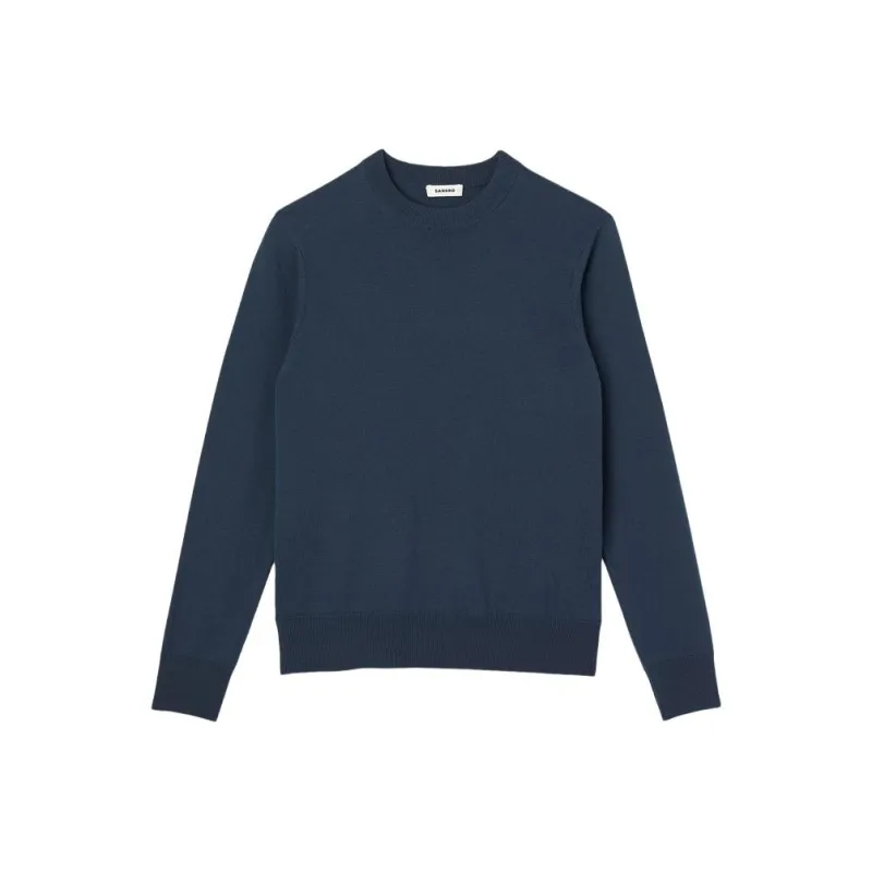 Sandro Cashmere Sweaters Men Blue Gray-0