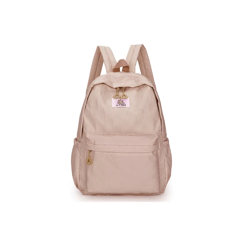 OURFUN Nylon Backpack Regular Unisex Ecru/Black/Blue/Pink/Brown-12