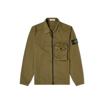 STONE ISLAND Jackets Men Olive Green