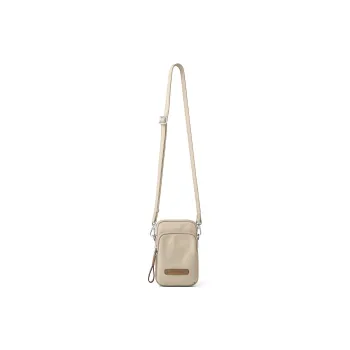 LEFF Fabric Crossbody One Shoulder Cell Phone Pouch Trumpets Women's Milk Tea Apricot, Lilac, Elephant Gray