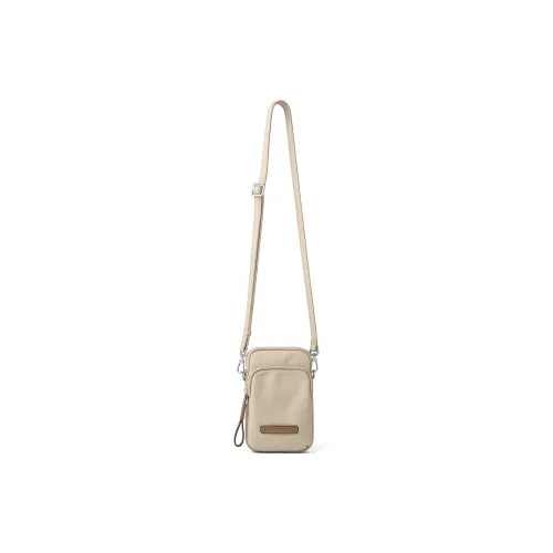 LEFF Fabric Crossbody One Shoulder Cell Phone Pouch Trumpets Women's Milk Tea Apricot, Lilac, Elephant Gray