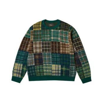 PALACE X Beams Plus Crew Patchwork Jacquard Knit