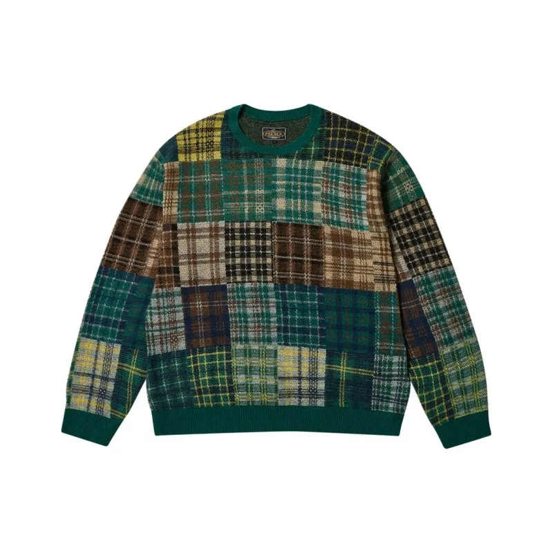 PALACE X Beams Plus Patchwork Crew Knit-0