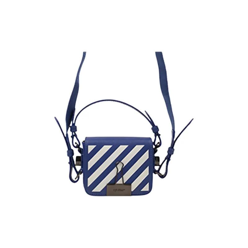 OFF-WHITE Polyamide Polyester Leather Shoulder Bag Crossbody Bag Mini Women's Blue-0