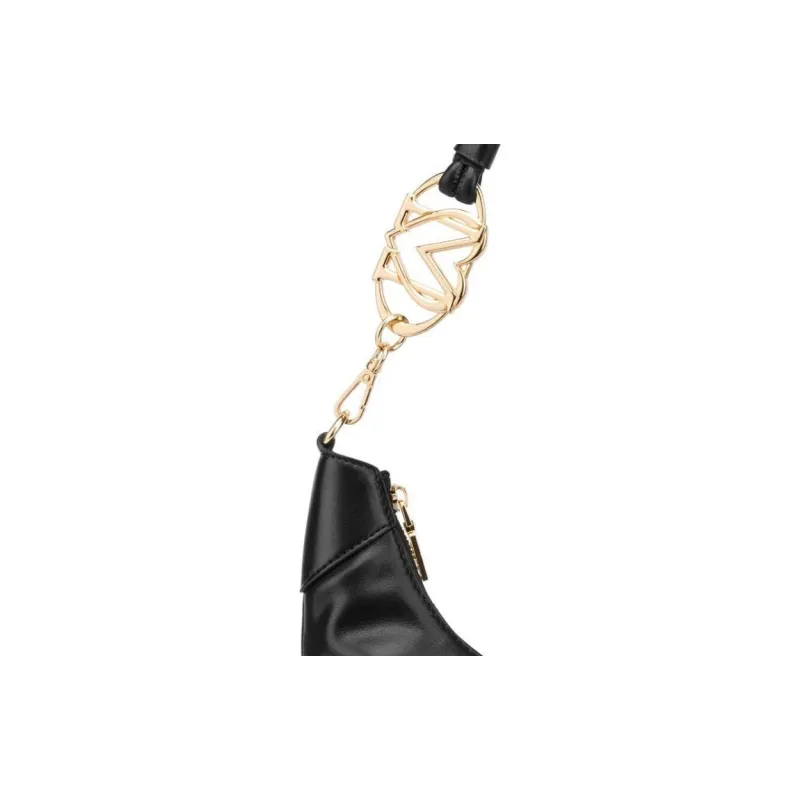 LOVE MOSCHINO PU Crossbody Bag, Shoulder Bag Unisex Black-3