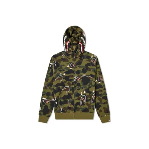 A BATHING APE Shark 1St Camo Shark Full Zip Hoodie SS23
