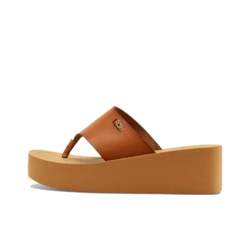 ROXY Abrasion Resistant Flip Flops Women's Tan