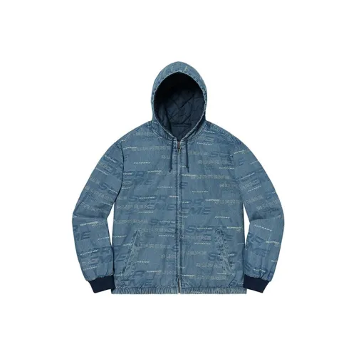 Supreme Reversible Dimensions Logo Denim Work Jacket