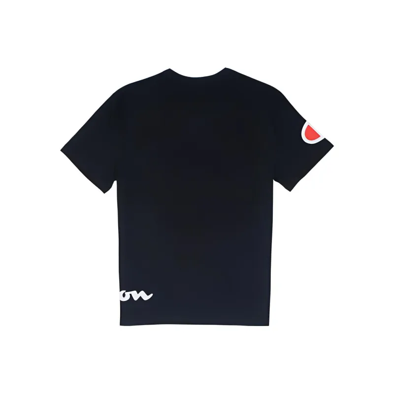 Champion Straight T-Shirt US Version Unisex Black-1