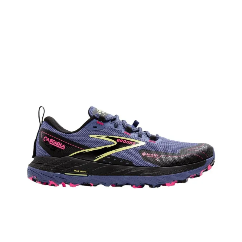Brooks Cascadia 18 Gore Tex Grey Blue Black Pink Women's-1