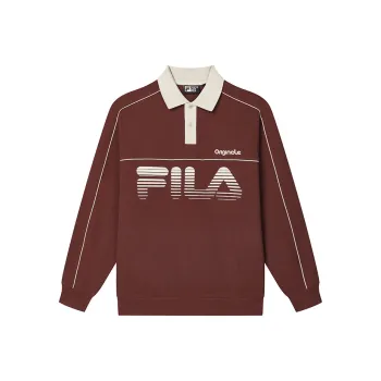 FILA Polo Shirts Men Terracotta Red Brown