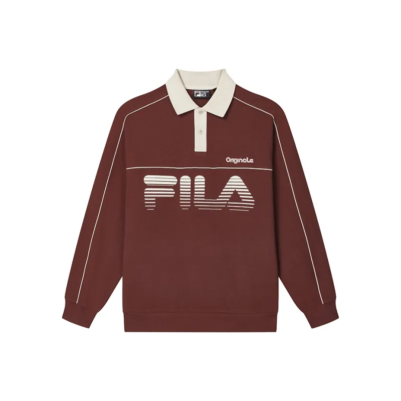 FILA Polo Shirts Men Terracotta Red Brown-0