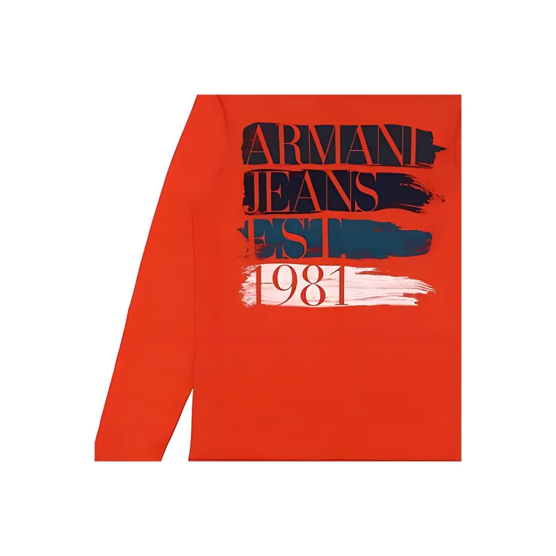 ARMANI JEANS T Shirts Men Orange-1