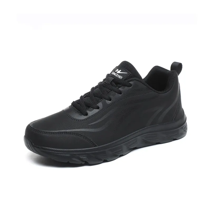 Binary Cushioning, Rebound, Lightweight, Anti slip Low Top Running Shoes Men's All Black-1