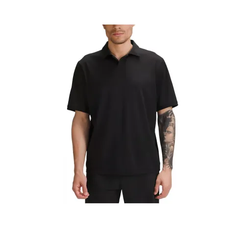 Lululemon Textured Mesh Short Sleeve Polo Shirt Men's
