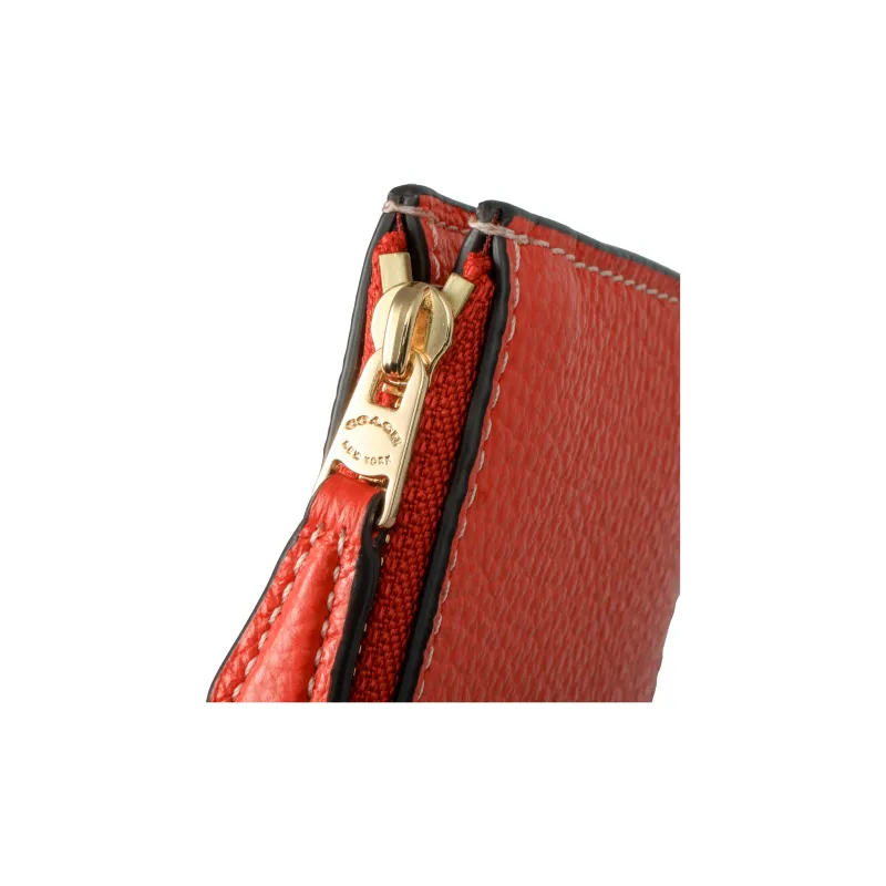 COACH Key Case Leather Coin Purse Wallet Regular Women's Red-4