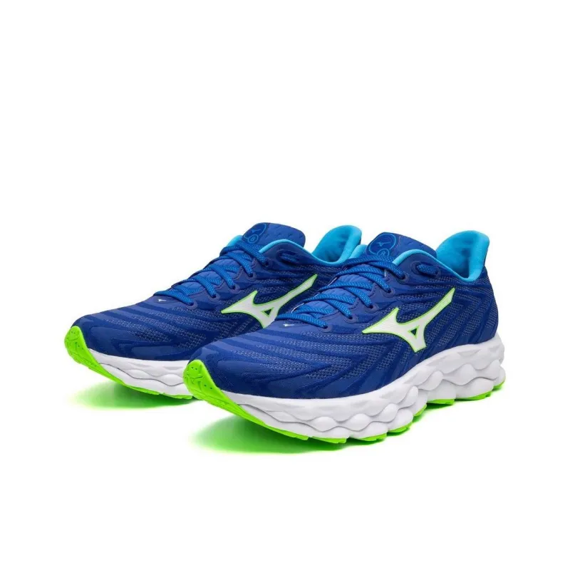 Mizuno WAVE SKY 8 Low Top Running Shoes Men's Blue White-2