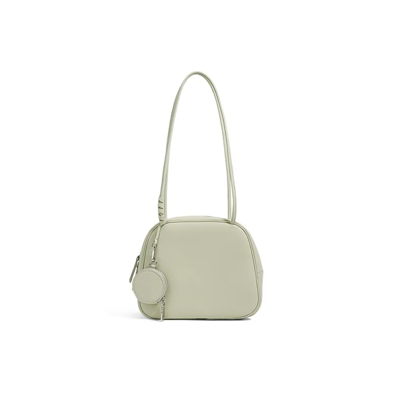 CLEVER& KETCH Cow Leather Shoulder Bag Women's Coffee/Light Blue/Apricot/Matcha Green/Caramel-8