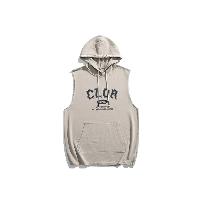CLOR Tank Tops Unisex Khaki-0