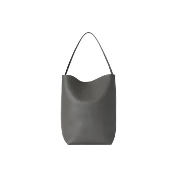 THE ROW Cow Leather Bucket Bag Handbag Large Size Women's Gray