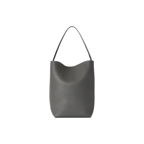 THE ROW Cow Leather Bucket Bag Handbag Tubas Women's Gray