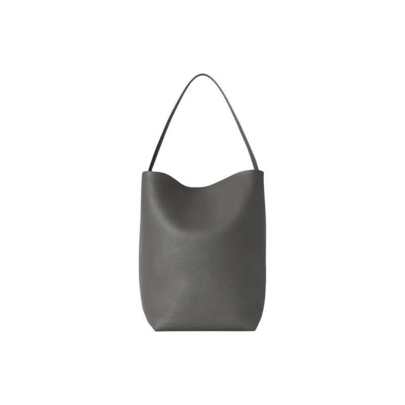 THE ROW Cow Leather Bucket Bag Handbag Tubas Women's Gray-0