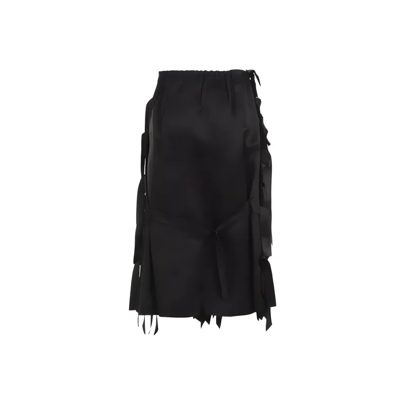 PRADA Fringe Detailed Skirt-1