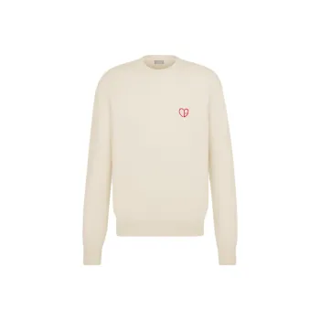 DIOR Cd Heart Embroidered Knitted Jumper
