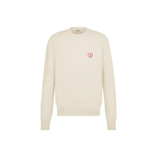 DIOR Cd Heart Embroidered Knitted Jumper