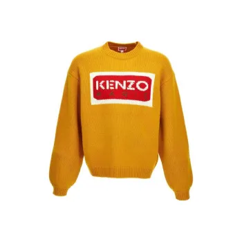 KENZO Logo Intarsia Knitted Crewneck Jumper