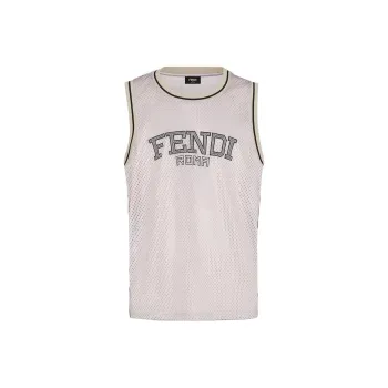 FENDI Tank Tops Men Gray