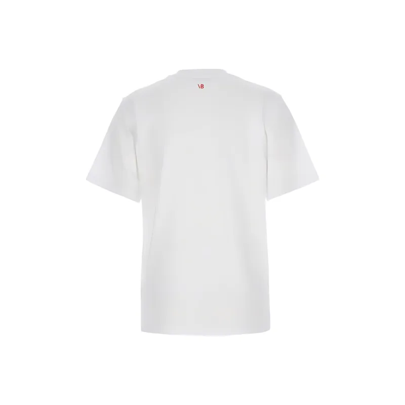 Victoria Beckham Slogan print Organic Cotton T shirt-1