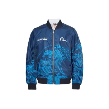 EVISU Jacket Men's Blue White Two Tone