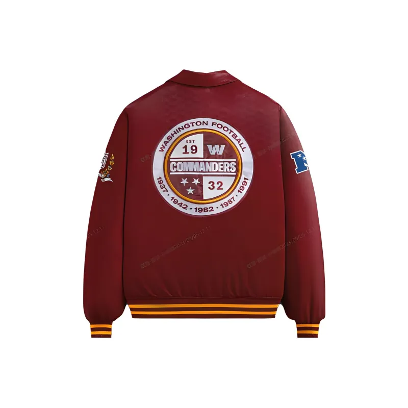 KITH For The NFL Commanders Satin Bomber Jacket-1