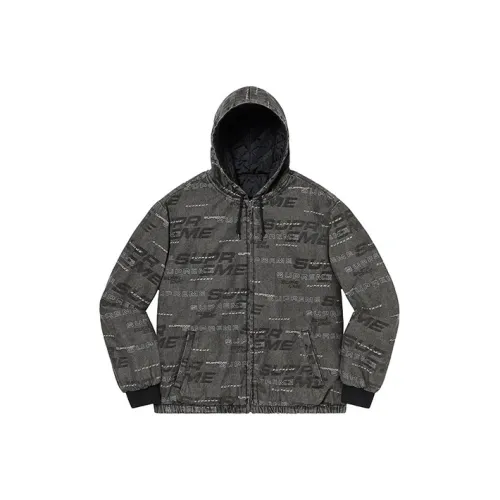Supreme Reversible Dimensions Logo Denim Work Jacket
