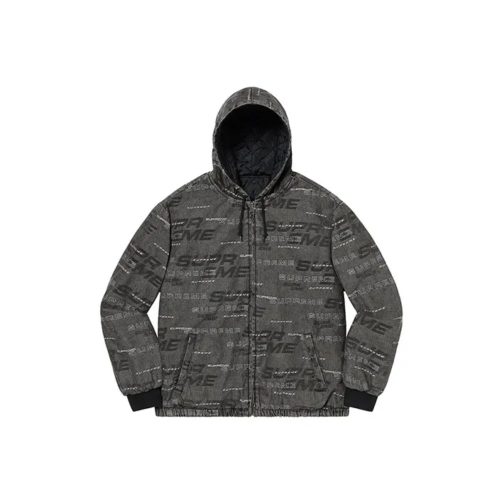 Supreme Reversible Dimensions Logo Denim Work Jacket-0