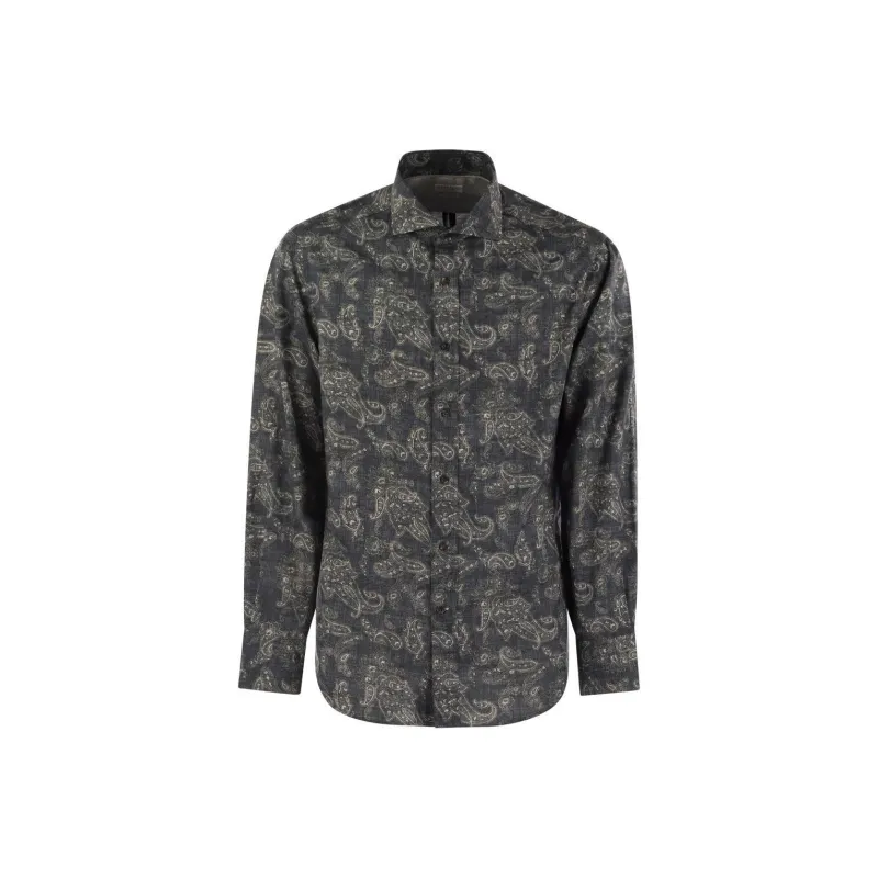 Brunello Cucinelli Paisley Printed Button Up Shirt-0