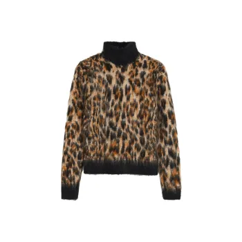 H&M Mohair Blend Jacquard Knit Sweater Mens