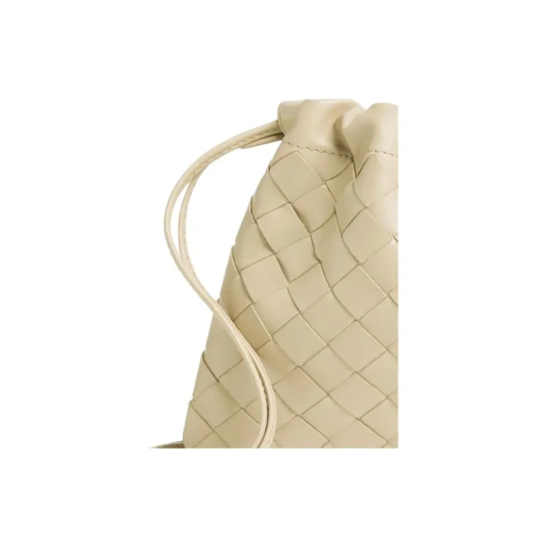 Bottega Veneta Dustbag Cow Leather Shoulder Bag Small Size Women's Sea Salt Color-3