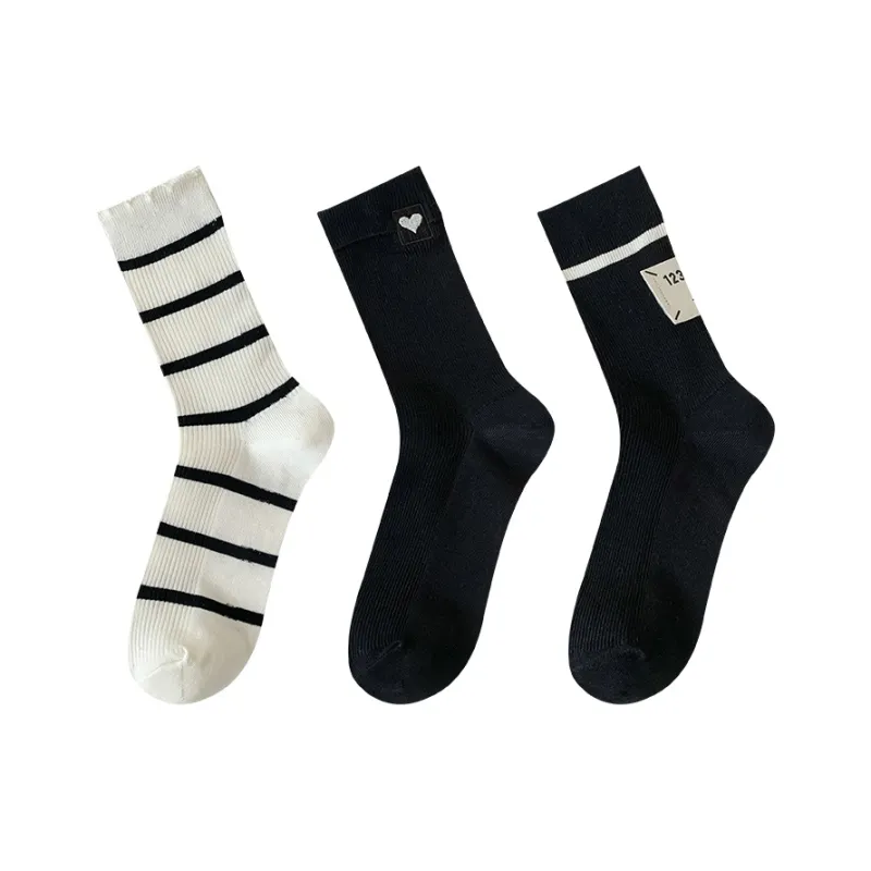 MIIOW Mid Calf Socks Women's 3 Pack-14