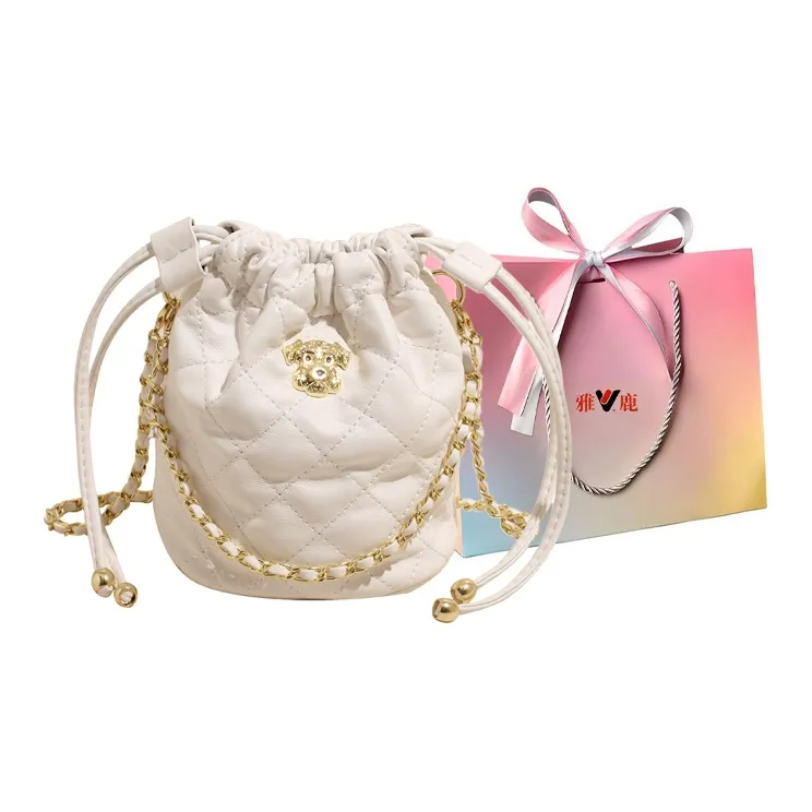 Yalu PU Shoulder Bag, Crossbody Bag, Handbag Women's White/Pink/Black-0