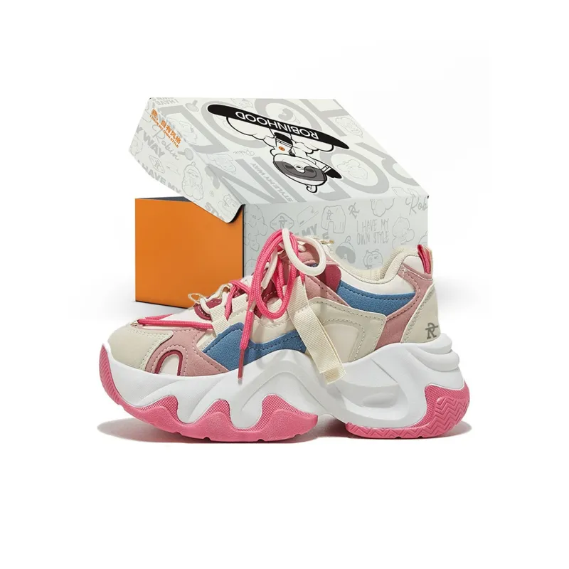 ROBINHOOD Wear resistant, Lightweight, Breathable, And Non slip. Low Top Chunky Sneakers Women's-5