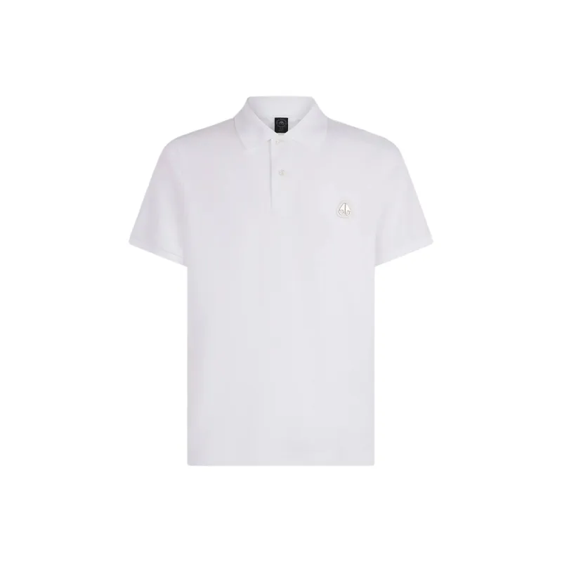 Moose Knuckles Logo Plaque Short Sleeve Polo Shirt-0