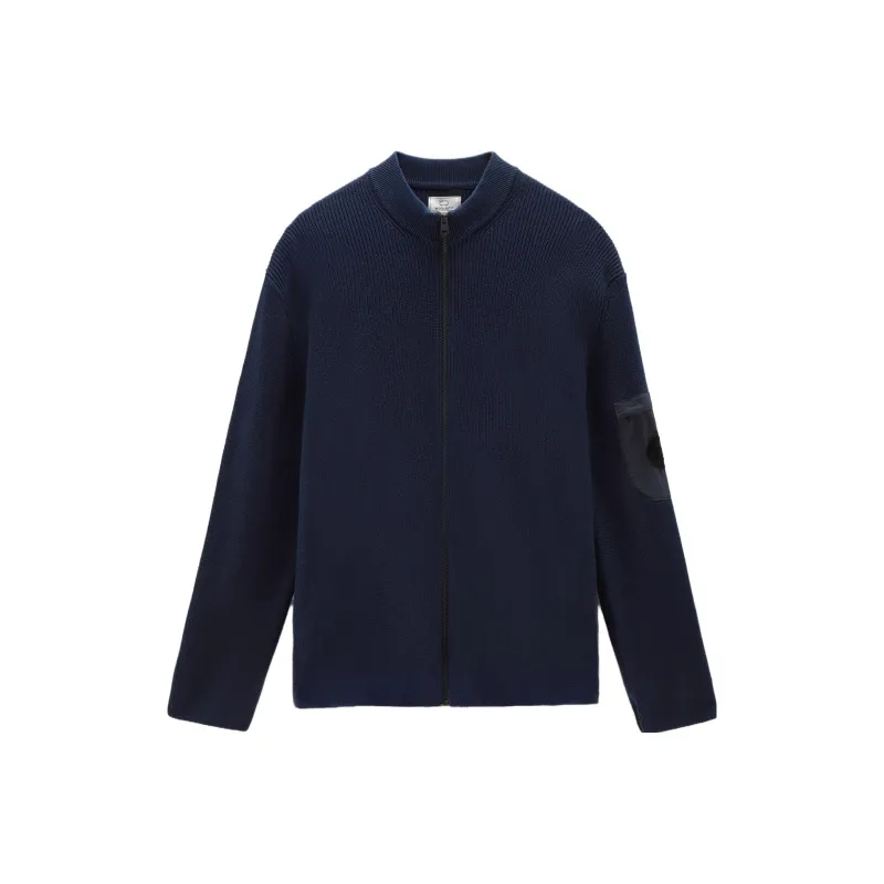 WOOLRICH Ribbed knit Zip up Cardigan-0